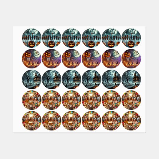 Stickers Halloween2024 Etiketten (Blatt)