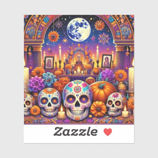 Stickers Halloween-Skelett Aufkleber (Blatt)