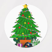 Stickers happy Christmas light Etiketten (Design 1)