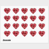 Stickers - Herz - Rote Rote Rose "I Liebe You" (Blatt)
