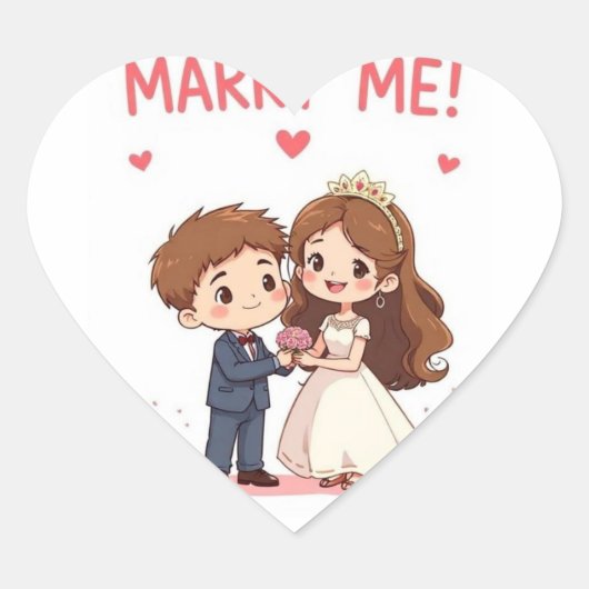 Stickers & Labels heiraten mich (Vorderseite)