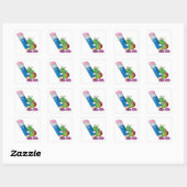 Stickers/Lady Bug mit Stift Quadratischer Aufkleber (Blatt)