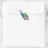 Stickers/Lady Bug mit Stift Quadratischer Aufkleber (Tasche)