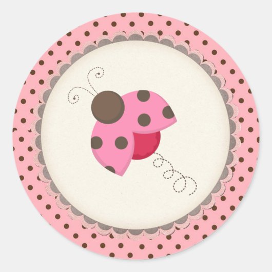 Stickers/Lady bug Runder Aufkleber (Vorderseite)