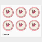 Stickers/Lady bug Runder Aufkleber (Blatt)