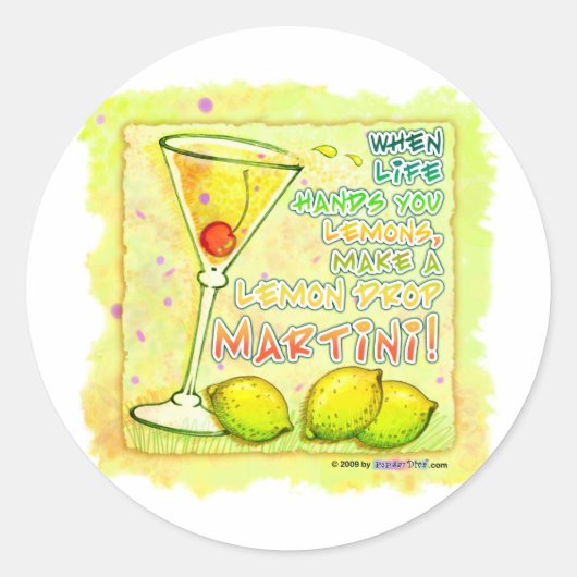 Stickers - Lemon Drop Martini (Vorderseite)
