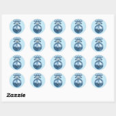 Stickers - Marine Blue Snowflake Ornament (Blatt)