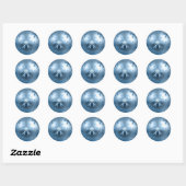 Stickers - Marine Blue Snowflake Ornament (Blatt)