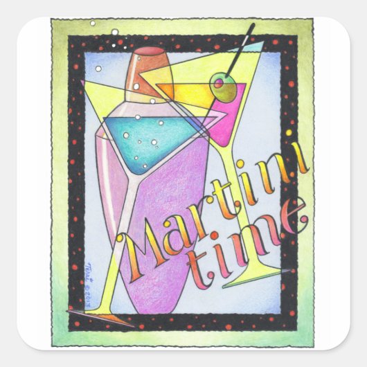 STICKERS - MARTINI TIME, Cocktails (Vorderseite)