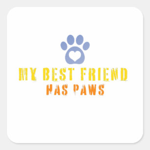 Stickers mein bester Freund hat Pfoten