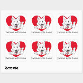 Stickers met Zwitserse Witte Herder Thumb Up (Blatt)