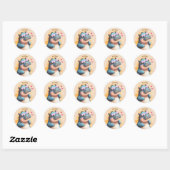 Stickers Nilpferd Valentinstag Kinder Schule (Blatt)