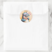 Stickers Nilpferd Valentinstag Kinder Schule (Tasche)