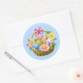 Stickers-Osterkorb Runder Aufkleber (Umschlag)