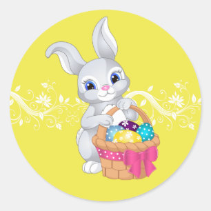 Stickers-Ostersonne Runder Aufkleber