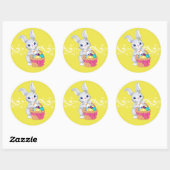 Stickers-Ostersonne Runder Aufkleber (Blatt)