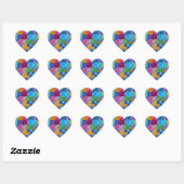 Stickers "Patchwork Heart" (Blatt)