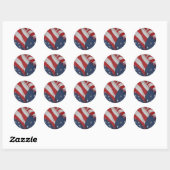Stickers/Patriotic Baseball Runder Aufkleber (Blatt)