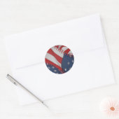 Stickers/Patriotic Baseball Runder Aufkleber (Umschlag)