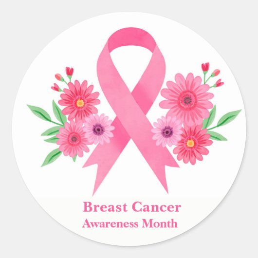 Stickers-Pink-Band Runder Aufkleber (Vorderseite)