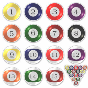 Stickers - Pool Balls Aufkleber