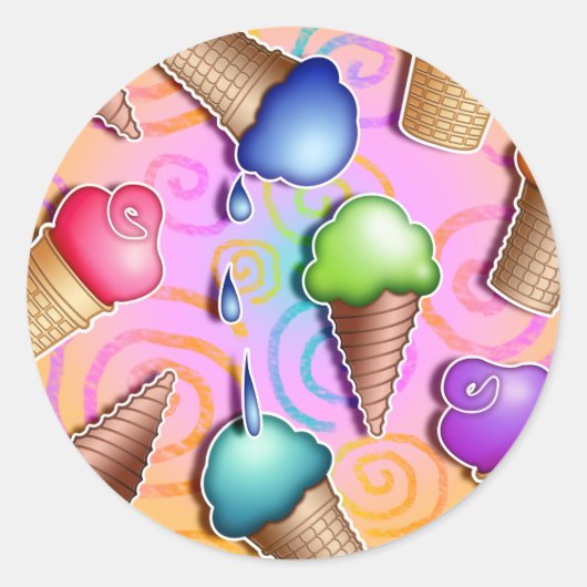 Stickers - Pop Art ICE CREAM CONES (Vorderseite)