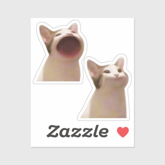 Stickers Pop Cat Meme Aufkleber (Blatt)