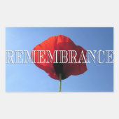 Stickers - Red Poppy Blue Sky REMEMBRANCE (Vorderseite)