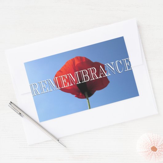 Stickers - Red Poppy Blue Sky REMEMBRANCE (Umschlag)