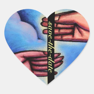 STICKERS Rett-the-Date Hands in Herz SD