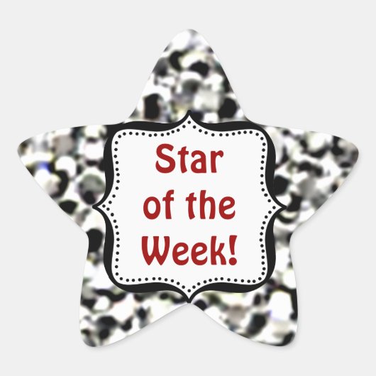 Stickers - Silver Imitats Glitzer Student Star of  (Vorderseite)