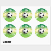 Stickers-Soccer Runder Aufkleber (Blatt)