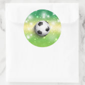 Stickers-Soccer Runder Aufkleber (Tasche)