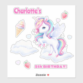 Stickers to a magical birthday party. aufkleber