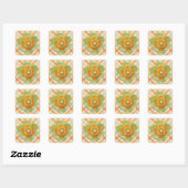 Stickers - Tulip Poplar Tulip auf Karos (Blatt)