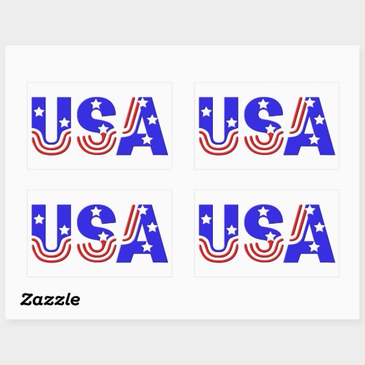 Stickers - USA in US Flagge (Blatt)