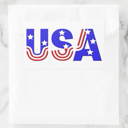 Stickers - USA in US Flagge (Tasche)
