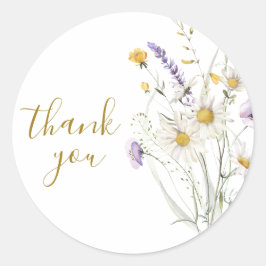 Stickers Vielen Dank für die aktuellen Wildblumen