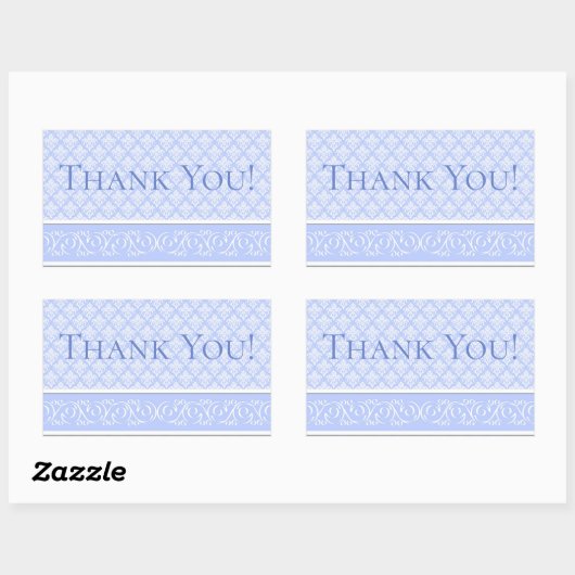 Stickers - Wedgewood Blue Damask (Blatt)