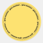 Stickers: You Matter from The Program  Runder Aufkleber (Vorderseite)