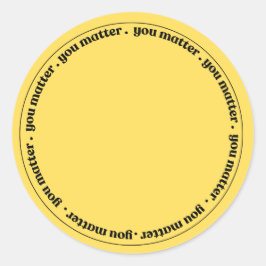 Stickers: You Matter from The Program  Runder Aufkleber