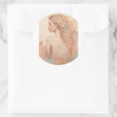 StickerWhimsy in Bloom" Runder Aufkleber (Tasche)