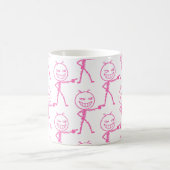 Stickfigur-Doodle-Nahtloses Muster - Lustig Kaffeetasse (Mittel)
