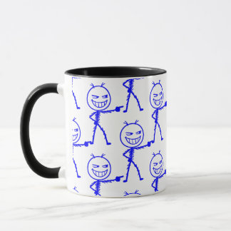 Stickfigur-Doodle-Nahtloses Muster - Lustig Tasse
