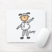 Stickfigur in Schafanzug Mauspad (Mit Mouse)