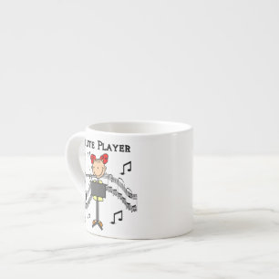 Stickfigur Mädchen Flötenspieler T-Shirts und Gesc Espressotasse