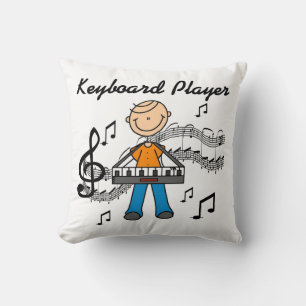 Stickfigur-Männchen-Keyboarder-Geschenke Kissen