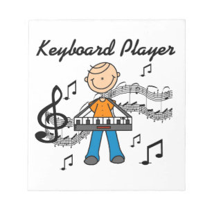Stickfigur-Männchen-Keyboarder-Geschenke Notizblock