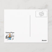 Stickfigur-Männchen-Keyboarder-Geschenke Postkarte (Rückseite)