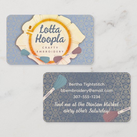 Stickgarn-Fadenheftmaschine Visitenkarte (Vorne/Hinten)